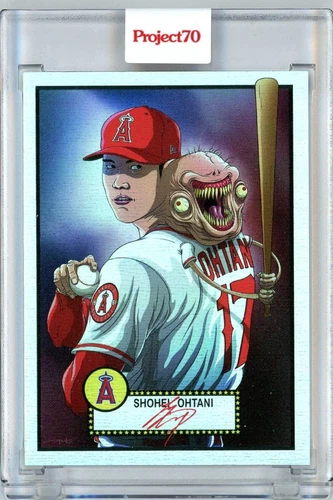 2021 TOPPS PROJECT 70 - SHOHEI OHTANI BY ALEX PARDEE - RAINBOW FOIL 69/70 #566