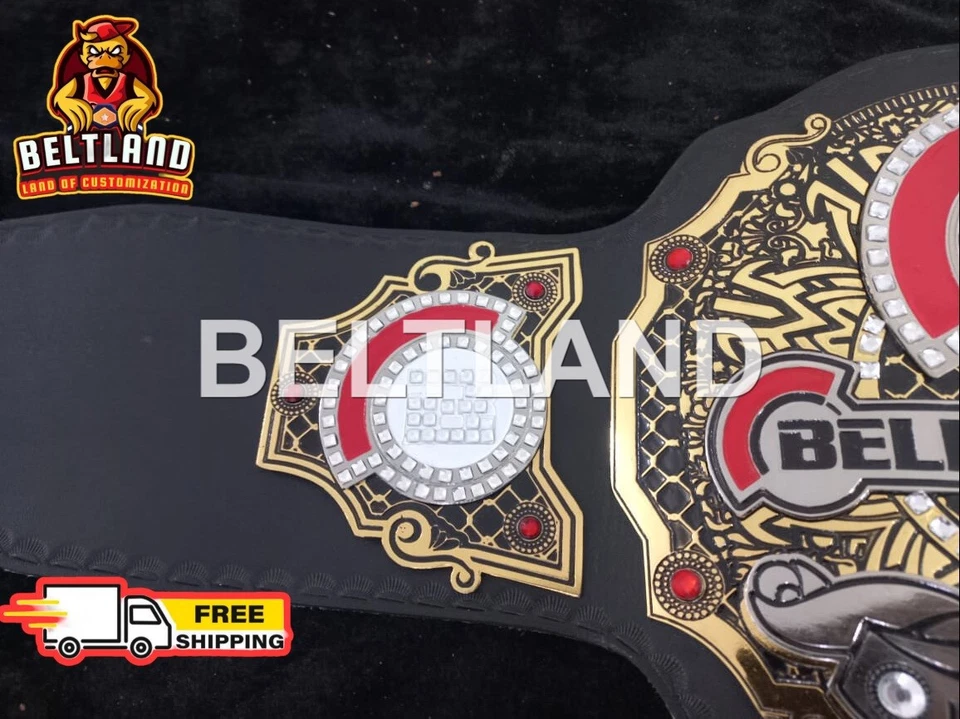 Cinturón título réplica campeón del mundo BELLATOR MMA talla adulto zinc 2 mm cuero Foto 3 de 3