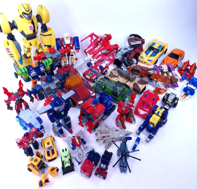 Transformers Large Bundle Konvolut Optimus Bumblebee Lot 80-90-00s Vintage