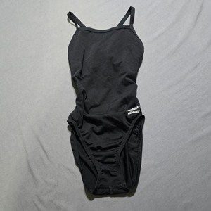Speedo Endurance+ Womens One Piece Swimsuit Black Crossback Size 30