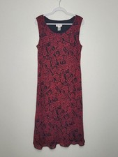 Vintage Studio 1 red black all over paisley print grunge maxi plus size 20 tall