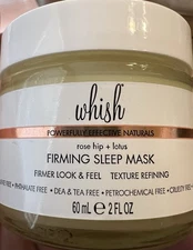 Whish Rose Hip & Lotus Firming Sleep Mask 2 oz 60 ml NIB