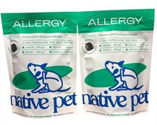  PACK OF 2 Native Pet Dog Allergy Chews 60 Chews - EXP. 07/31/2027