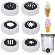 6 sets swirl nozzle for Ninja Swirl Creami Pints Lids,Soft Serve Maker nozzle...