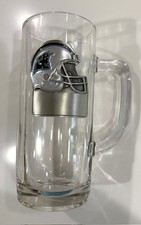 NOS Carolina Panthers Glass Beer Mug Tankard Pewter Logo 20 oz-Things Remembered