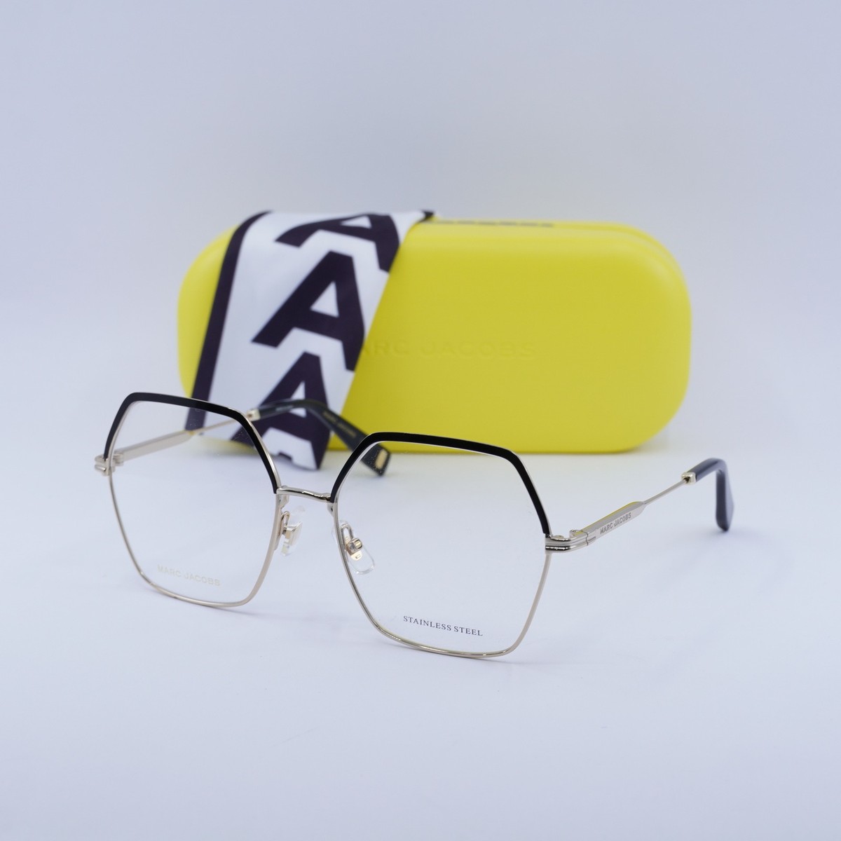 ＊メル30077ぺージ＊ Marc Jacobs MJ 1104 0RHL 00 Gold/Black 57mm Eyeglasses New