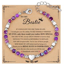 Work Bestie Gifts for Women, Best Friend Bracelet Teacher Bestie Gifts Birthday