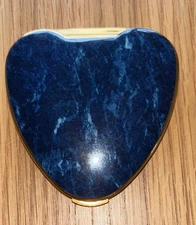 Collectible & Charming Kigu Heart Shaped Powder Compact Made In England