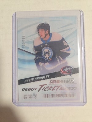 2024-25 Upper Deck Credentials Acetate Debut Ticket Access /199 Gavin Brindley