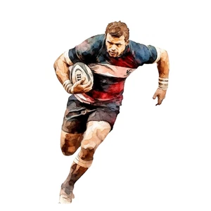 Rugby Sport Self Adhesive Vinyl Sticker