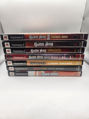 Guitar Hero/ Rock Band Bundle : Sony Playstation 2, Cib Tested Great Shape 