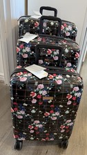 Image of Ted Baker 3pcs Suitcase Set Trolley Luggage Floral LARGE, MEDIUM & CABIN SIZE