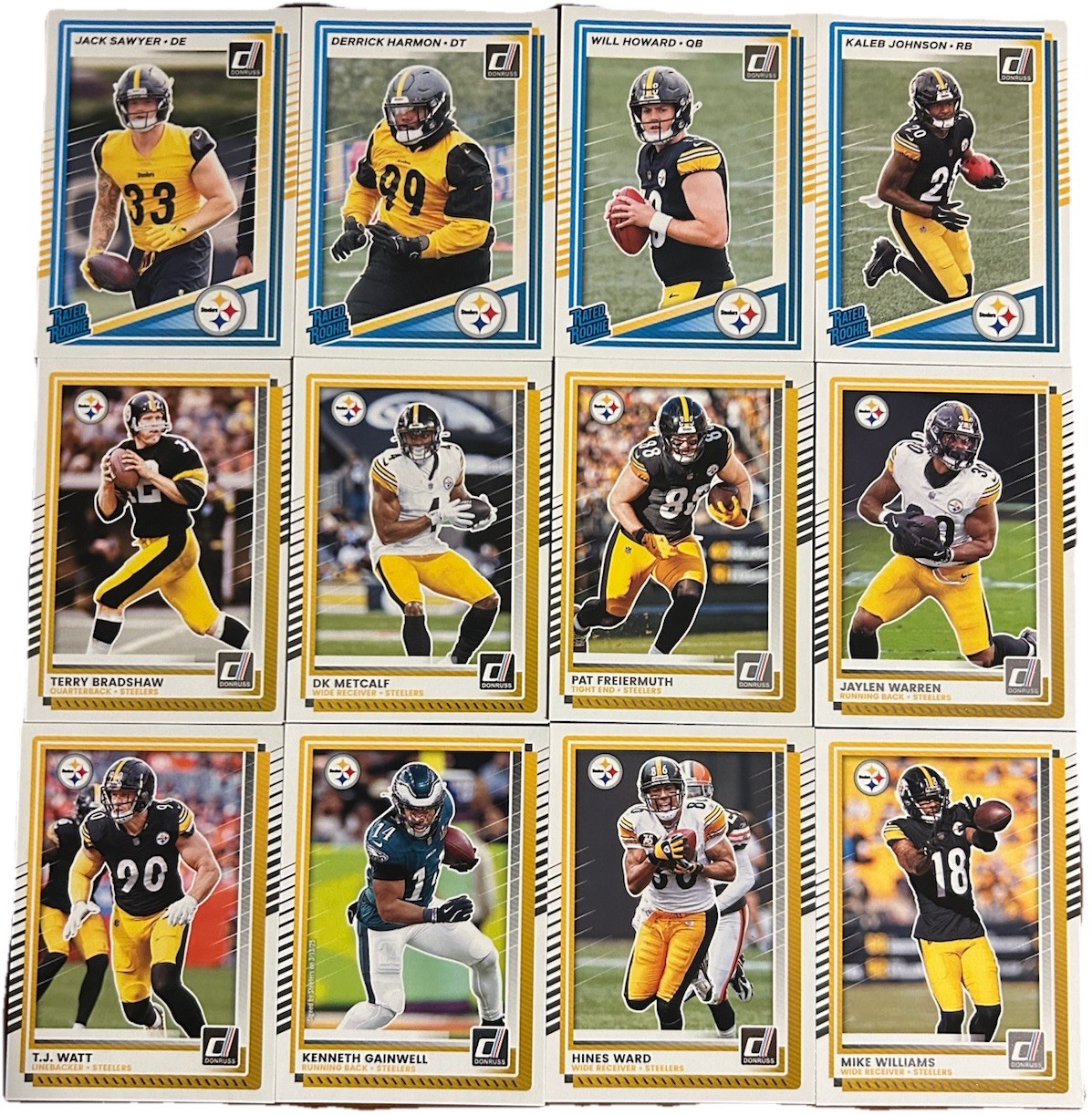 2025 Donruss Football (1-400 Set) Pittsburgh Steelers Team Set (12 Cards)
