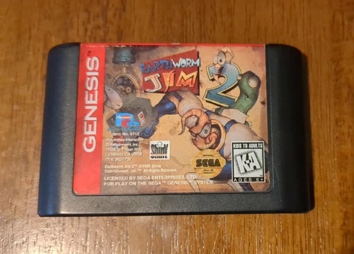 Earthworm Jim 2 (Sega Genesis, 1995) *Authentic, Tested/Working*