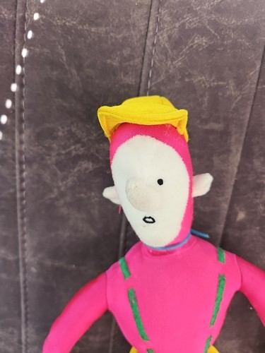 Cirque Du Soleil Souvenir Bretelle Plush Doll 18" Pink Yellow, Vintage, Rare - Picture 2 of 13