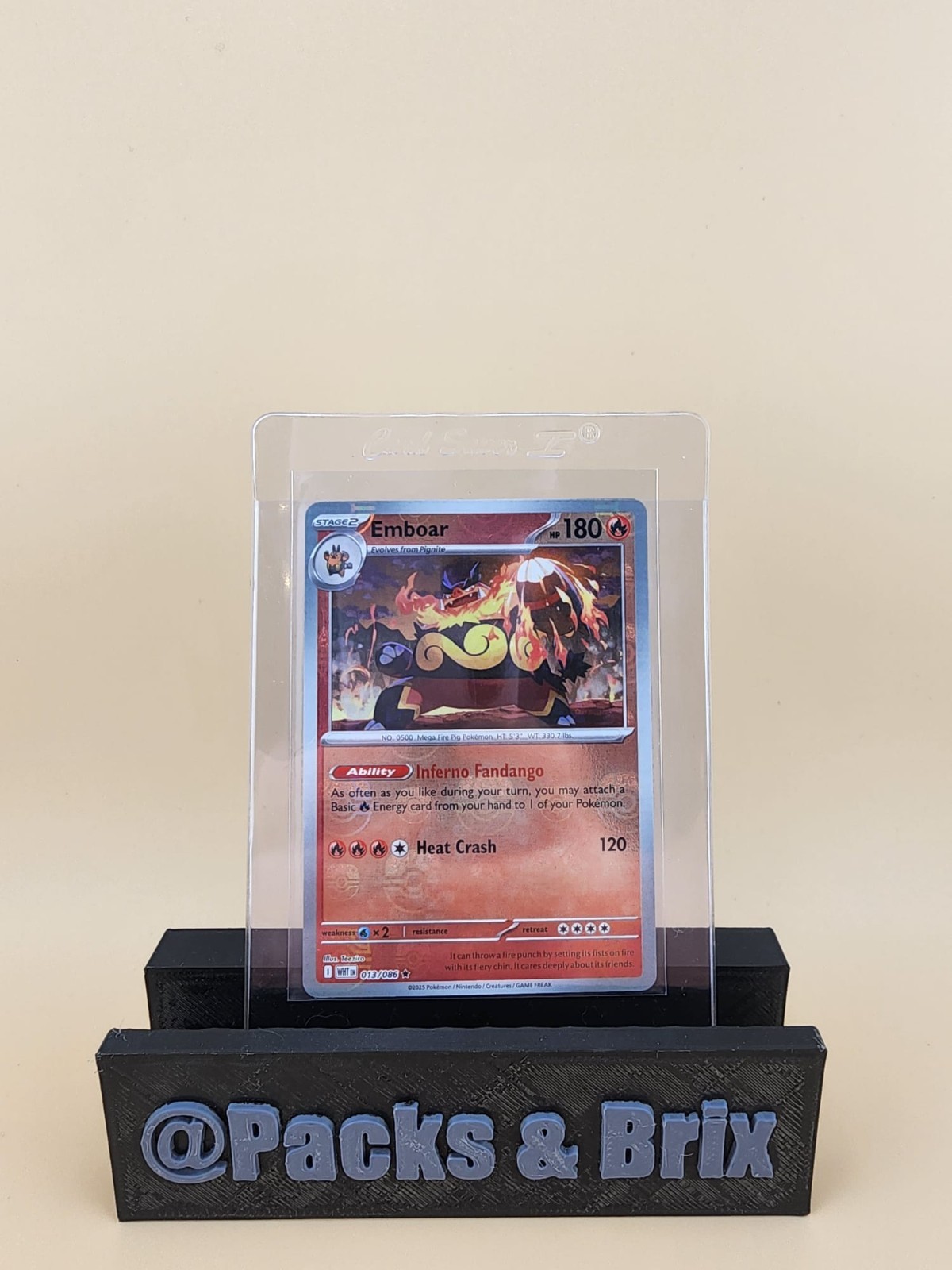 Emboar 013/086 Sv: White Flare Holo Near Mint (NM) Masterball Holo