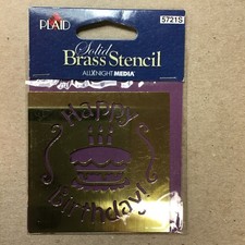 All Night Media Solid Brass Stencils Embossing, Paint, Crafting - You Select