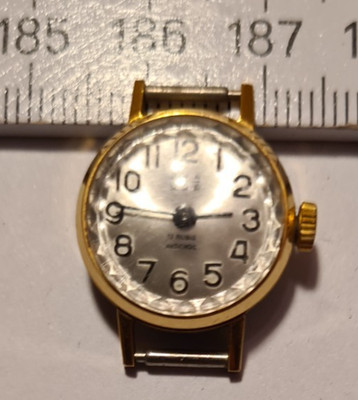 Damen Uhr Swiss Made Avia 17 Jewels gold silber gebraucht Schmuckuhr alt schön !