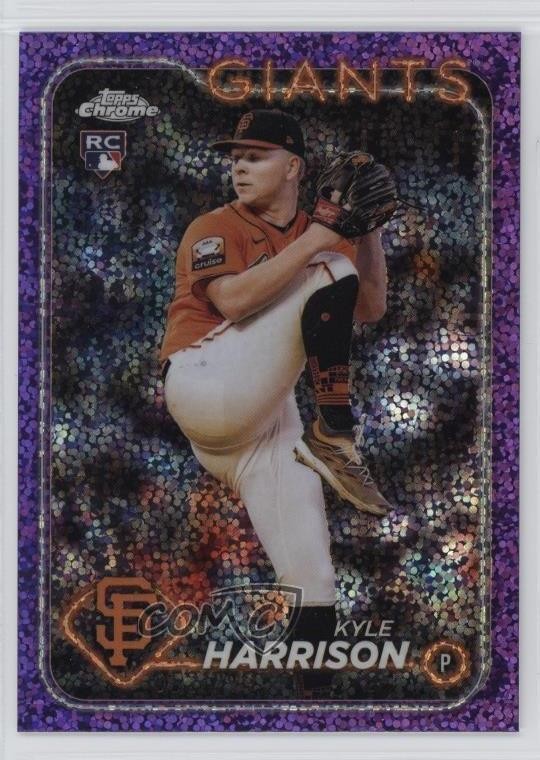 2024 Topps Chrome Purple Speckle Refractor /299 Kyle Harrison #191 1o7b