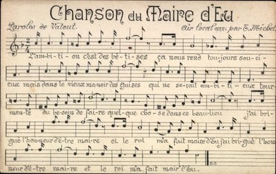 Lied CPA Chanson du Maire d'Eu - 4944816