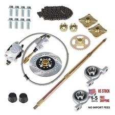 32"/815mm Go Kart Rear Axle Assembly Kit with Shaft Hub Chain Brake
