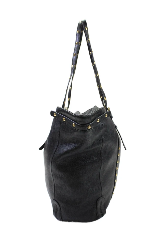 Bolso de hombro STEVEN BY STEVE MADDEN para mujer tono dorado herrajes asa superior negro O Foto 2 de 4