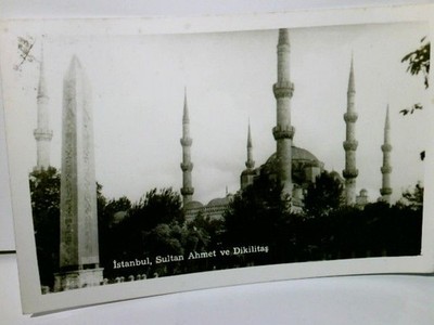 Istanbul. Sultan Ahmet ve Dikilitag. Alte Ansichtskarte / Postkarte s/w. gel. 19