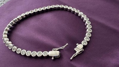 Pierre Lang Tennisarmband Armband silber rh smile NP 209 