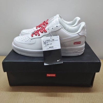 Size 6 - Nike Air Force 1 x Supreme Low Box Logo - White for Size 6 - Nike Air Force 1 x Supreme Low Box Logo - White for