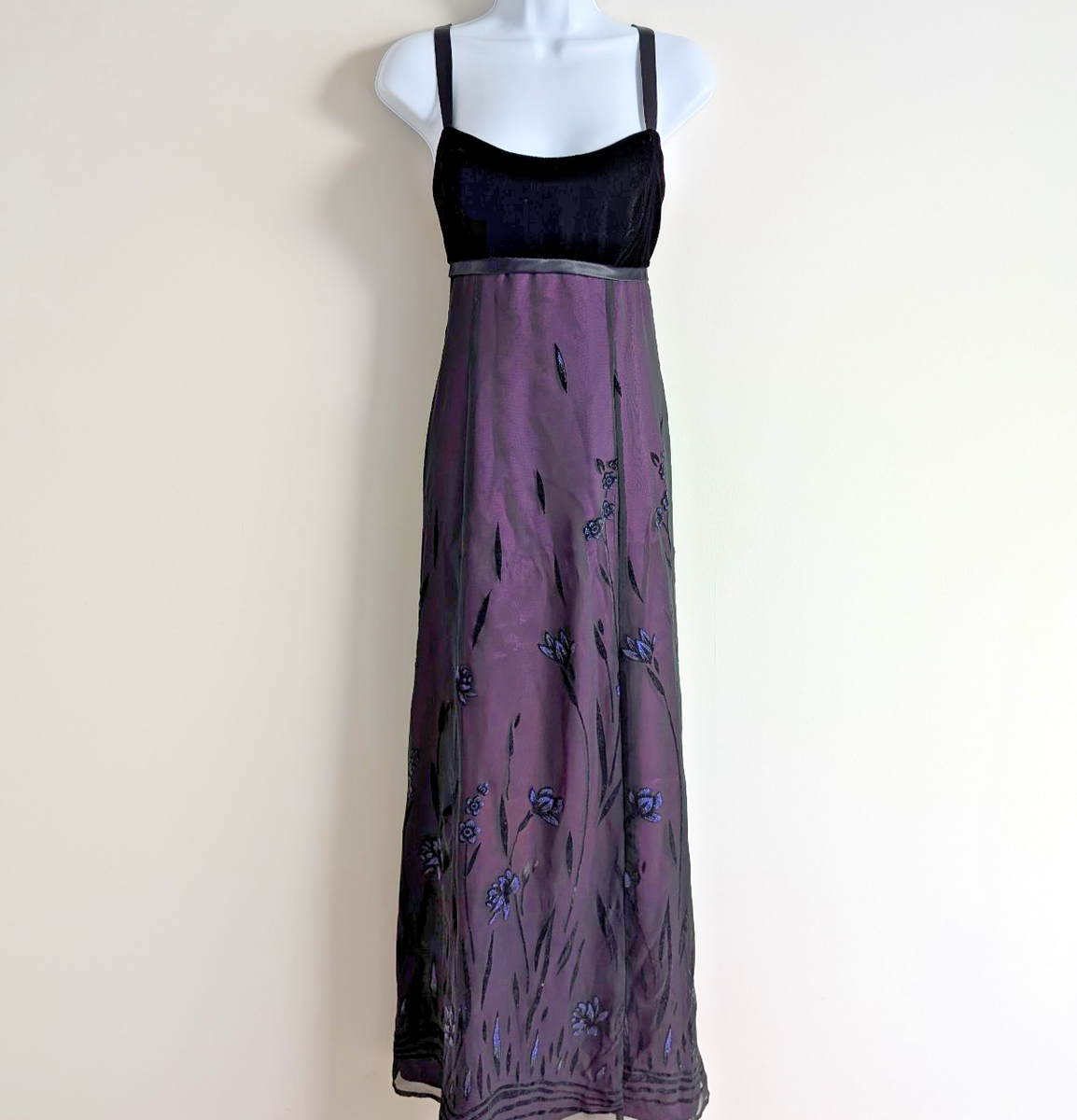 Vintage Morgan & Co Dress Womens 11/12 Empire Waist 90s Whimsigoth Dark Romantic Vintage Morgan & Co Dress Womens 11/12 Empire Waist 90s Whimsigoth Dark Romantic