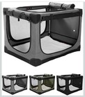 33 Inch Collapsible Travel Dog Crate Medium Large Dogs, With Storage/Carry Bag 