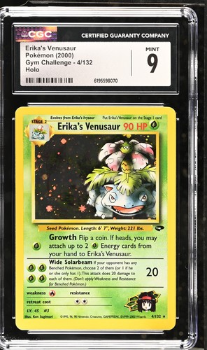 Erika's Venusaur (Unlimited) graded CGC 9 for sale on eBay