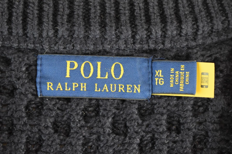 RALPH LAUREN Polo Navy Knitwear Jumper size XL Mens Pullover Crewneck Casual - Image 4 of 4