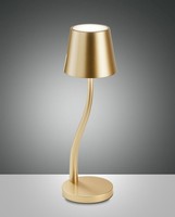 LED Akku Tischleuchte Garten Gold IP54 Metall H:36,5 Cm 3000 K Tischlampe AußEn
