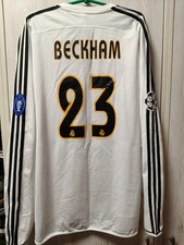 Gr. XXL Real Madrid 2003-2004 Home Fußball Shirt Trikot Beckham #23