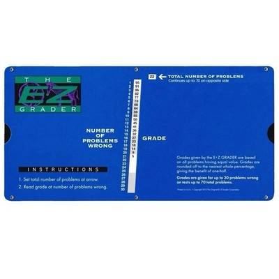 E-Z Grader Large Print Blue Teacher Grade Chart Classroom Tool USA