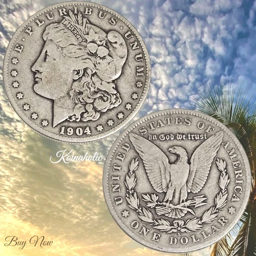 1904 S Morgan Silver Dollar Very Good VG Key Date, Low Mintage, Becoming Scarce