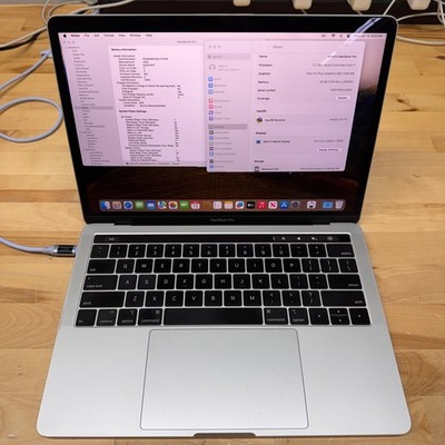 2018 Apple MacBook Pro 15''  i7 2.6GHz 16GB 512GB A1989 Silver low Battery #810