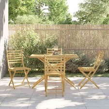 Ensemble à manger de jardin 5 pcs bambou vidaXL