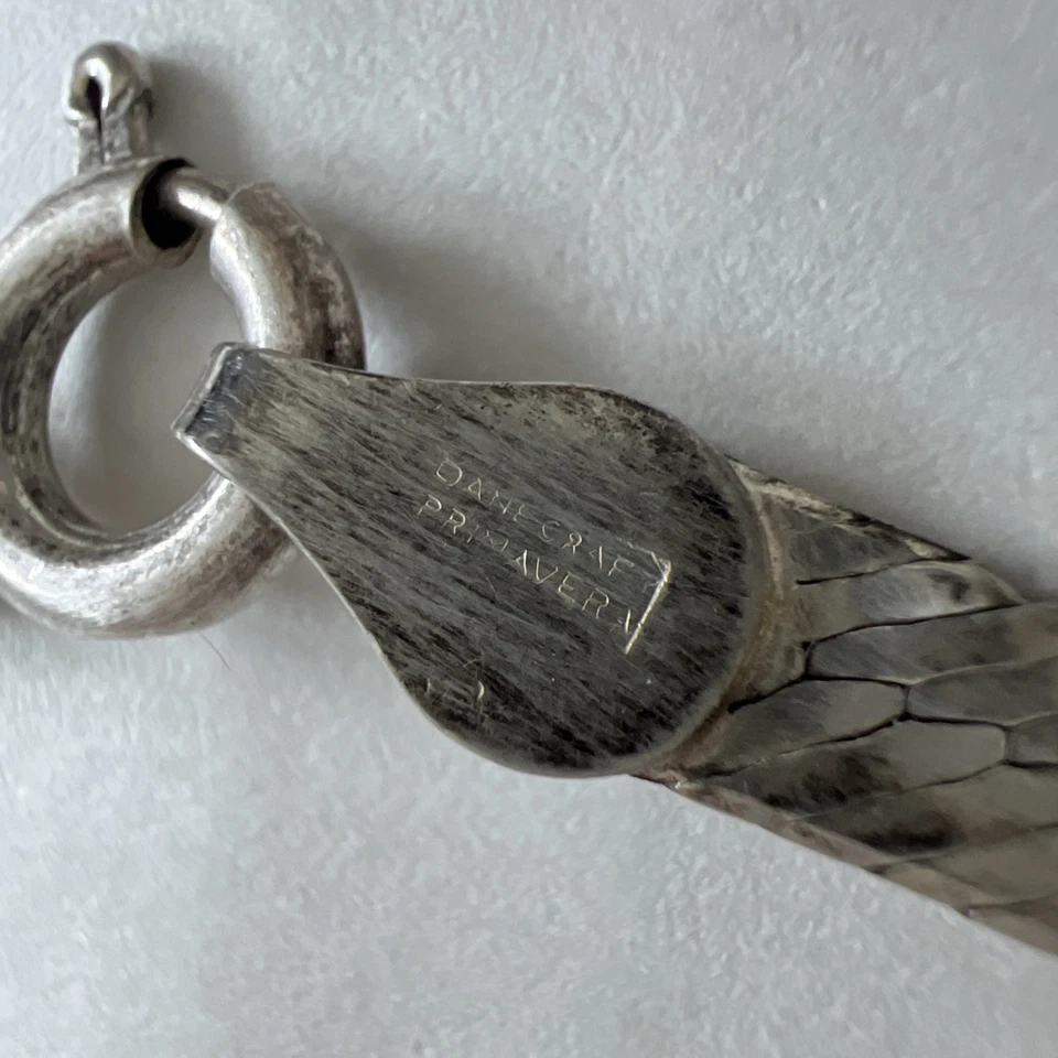 Collar de cadena vintage Danecraft Primavera de plata de ley 925 Italia /Ver detalles Foto 3 de 4