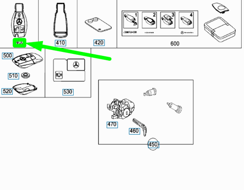 MERCEDES-BENZ S W222 Electronic Key A22290550089999 NEW GENUINE - Picture 1 of 2