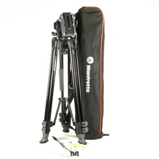 Manfrotto MVT502AM 3-Section Al Twin Leg Tripod with 500 Fluid Head, Side Lock