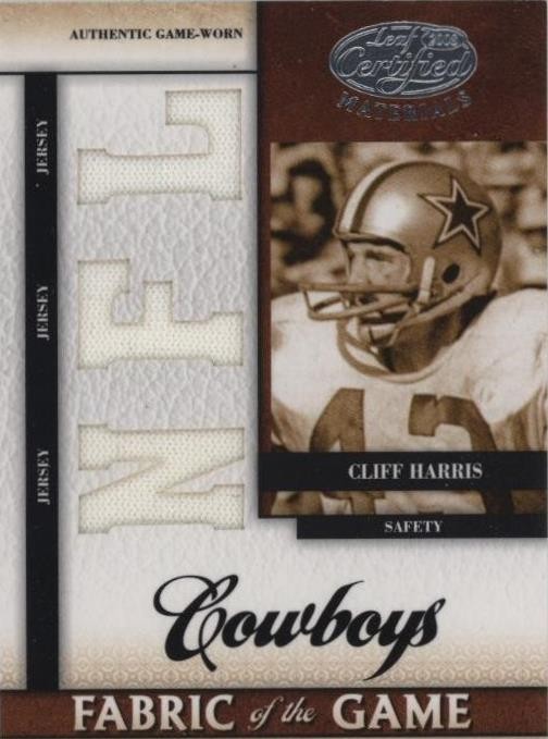 2008 Leaf Certified Materials - Fabric of the Game Cliff Harris #FOG-14 ...
