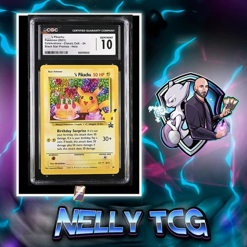 2021 Pokemon Celebrations - Classic Coll. - Pikachu Birthday #24 CGC 10 Gem Mint