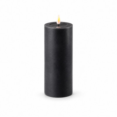 Deluxe Homeart LED Kerze INDOOR mit Timer Echtwachsspiegel Warmweiß - Schwarz