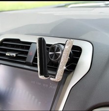 Bling Rhinestone Car Phone Holder, universal mount, 360 rotation, secure grip