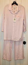 Karen Neuburger 3/4 Sleeve Girlfriend Pajama Set, "Boudoir", Pink, Large, NWT