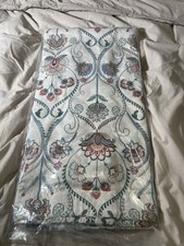 Image of Evelyn Floral Pencil Pleat Lined 90x72 Curtains RRP £270