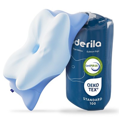 Derila Ergo Cervical Neck Pillow - Memory Foam Pillows for Back & Side Sleepers