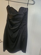 Express Black Satin Mini Dress, Size M